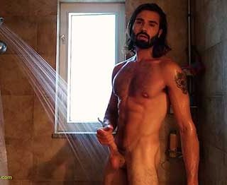 This hot Canadian submitted this very hot shower video. I'd love to get him in the studio, but for now, we get to see his homemade video. Jean has got a very hot muscular body with hair in all the right places! He has a nice long uncut cock that looks delicious.