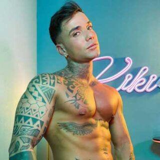 Isaac Gomes has a hot tattooed body, hard wide chest, and pierced nipples. He's well put together and Hot AF and has been sexting online, which has gotten him horny and ready for fun.