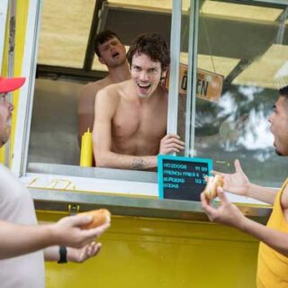 Chris Cool is a regular at Finn Harding's food truck, and not for the hot dogs. As Chris's flirting starts interfering with business, Finn invites him inside so they can work and play at the same time.