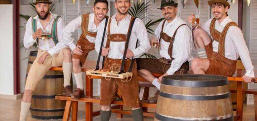 All dressed up in his lederhosen, Luciano can't wait to try everything Oktoberfest has to offer, especially the big sausages. He's suddenly even hungrier when he sees hot waiter Paddy O'Brian!