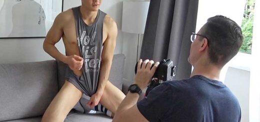 Our cute new mate Anson Yang was very popular when I posted the photos and video we made together recently. This is the BTS video from the shoot where I am directing Anson through his strip